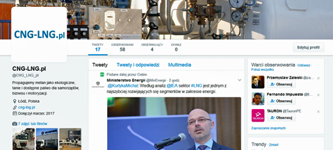 Mamy swój kanał - CNG-LNG.pl na Twitterze