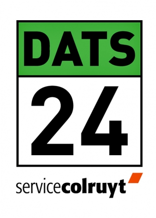 Logo sieci stacji DATS 24 funkcjonującej w Belgii
