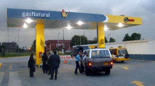 Stacja CNG firmy Gas Natural Fenosa w Kolumbii
