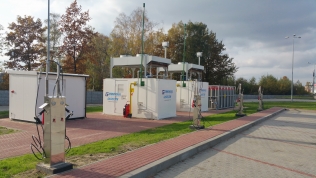 Stanowiska wolnego tankowania CNG w zajezdni MPK w Częstochowie