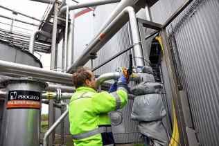 Prace przy rurociągach biogazowych