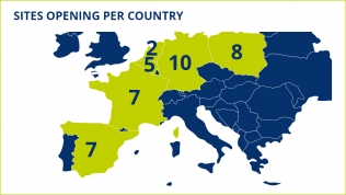 Stacje sieci BioLNG EuroNet w Europie