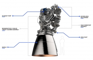 Zasilany LNG silnik rakietowy BE-4 firmy Blue Origin