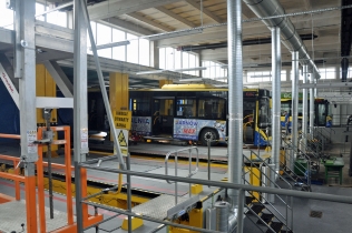 Zmodernizowana hala naprawcza autobusów gazowych