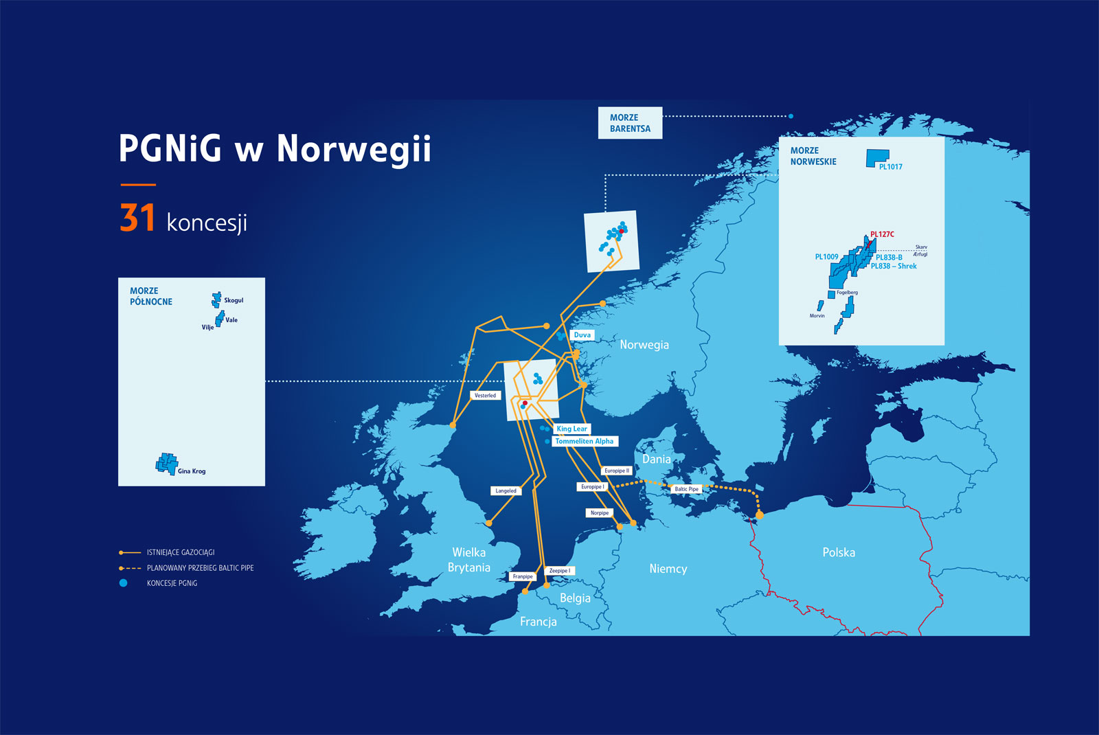PGNiG ma już 31 koncesji w Norwegii