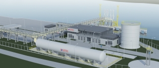 Wizualizacja terminalu LNG małej skali w Gdańsku