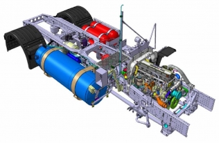 Zbiorniki LNG i CNG w podwoziu ciągnika Iveco Stralis LNG Natural Power