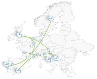 Mapa Błękitnych Korytarzy LNG w Europie