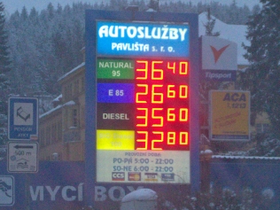 Ceny paliw w Czechach
